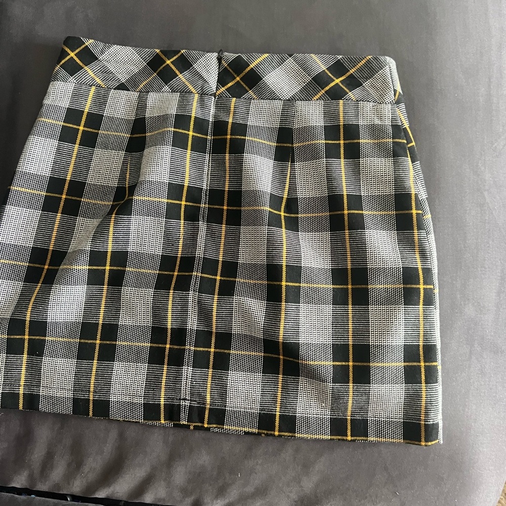Black Plaid Skirt